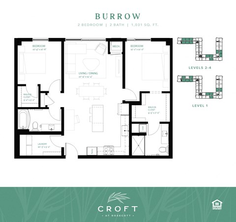 floor plan of the 4 bedroom floor plan suite at the resort at turf